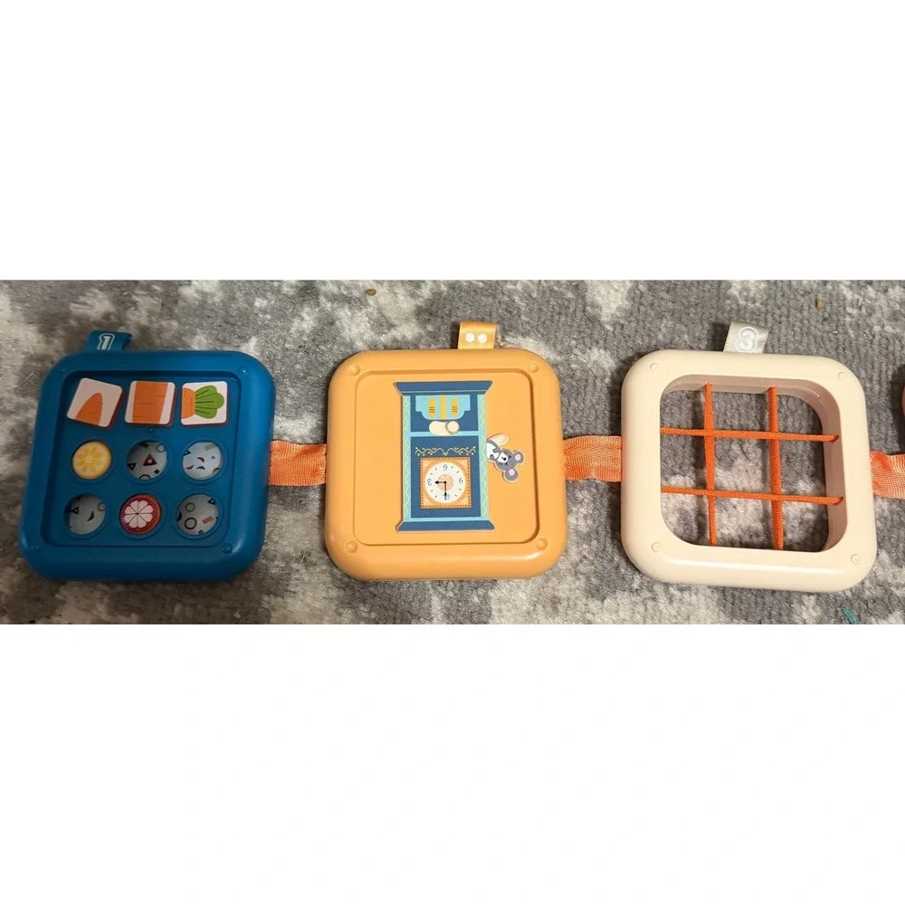 Flynow-Montessori Baby Busy Toy 8-in-1 Sensory Activity Cube